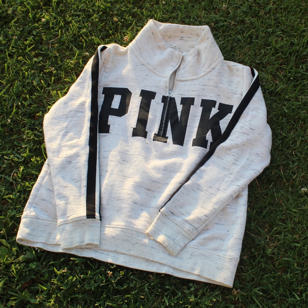 -Pink- Half zip sweater